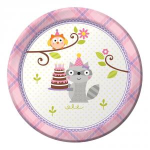 Happi Woodland Girl Lunch Plates 17 cm