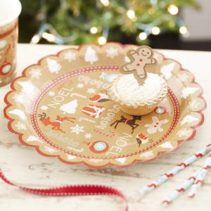 Christmas Paper Plates - Vintage Noel
