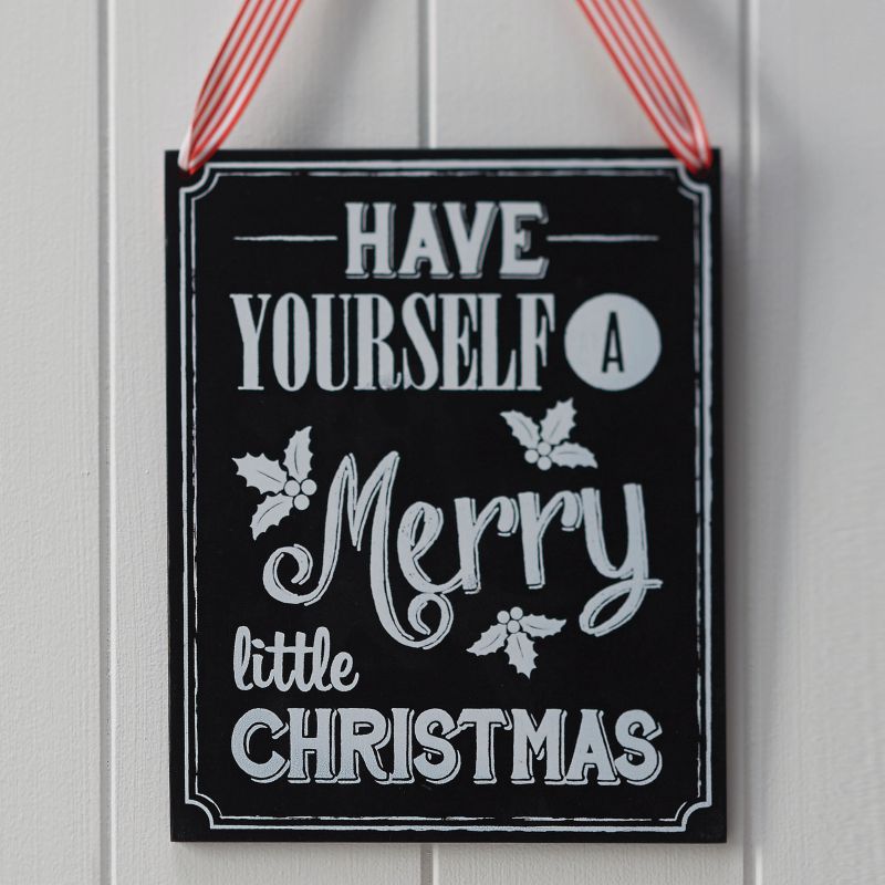 Wooden Chalkboard Very Merry Christmas Sign - Vintage Noel