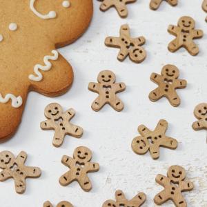 Christmas Wooden Gingerbread Men Confetti - Vintage Noel