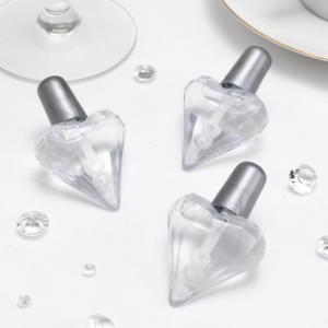 Crystal Heart Bubbles with Silver Lid - Vintage Romance White & Silver