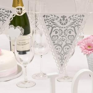 Paper Bunting - Vintage Romance White & Silver