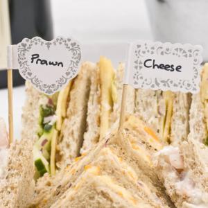 Food Flags - Vintage Romance White & Silver