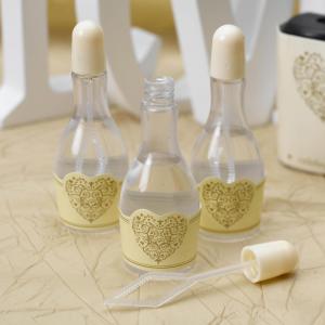 Ivory Tipped Wedding Bubbles - Vintage Romance Ivory & Gold