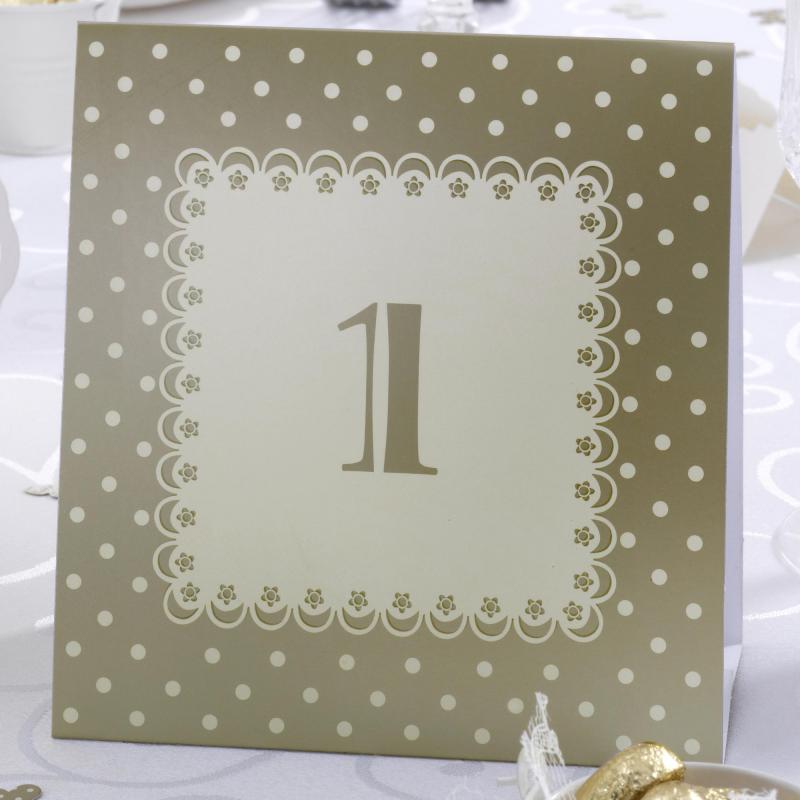 Table Number - Chic Boutique Ivory & Gold