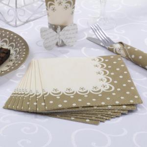 Napkins - Chic Boutique Ivory & Gold