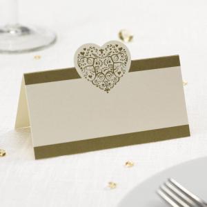 Place Cards - Vintage Romance Ivory & Gold