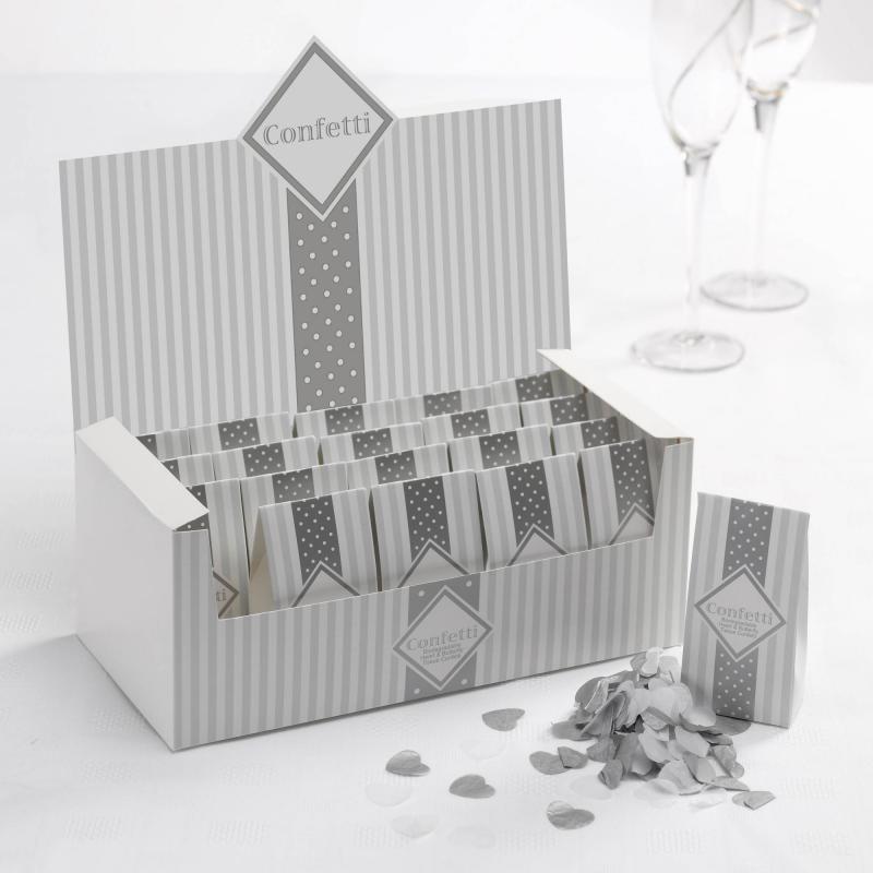 Tissue Paper Confetti - Chic Boutique White & Silver