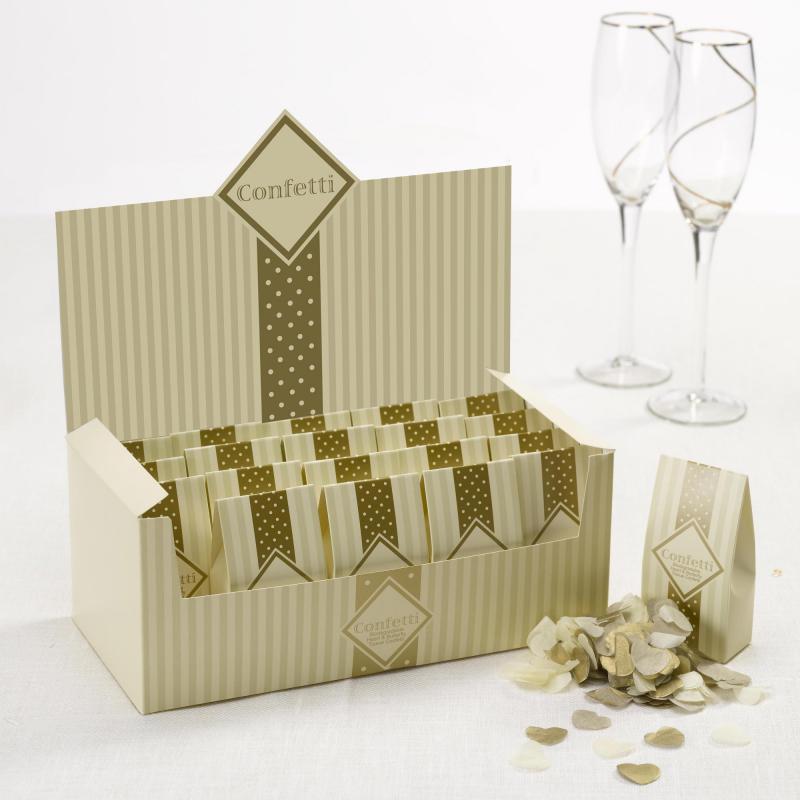 Tissue Paper Confetti - Chic Boutique Ivory & Gold