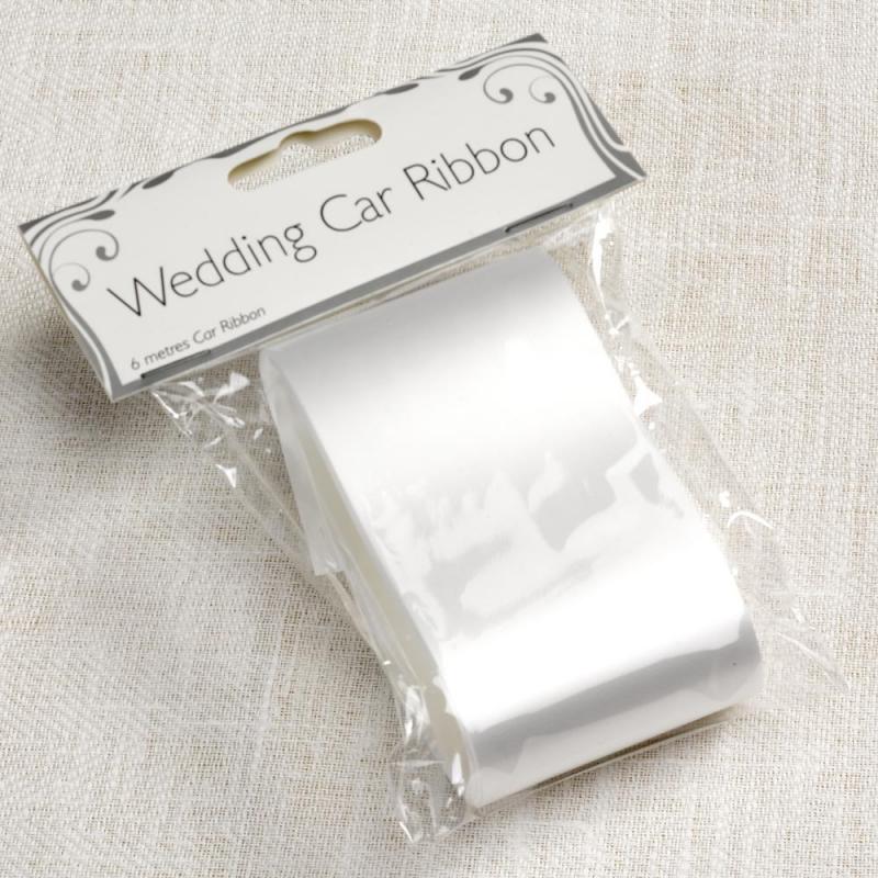 White Wedding Car Ribbon
