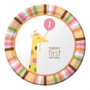 Sweet at One Birthday Girl Dinner Plate 22 cm