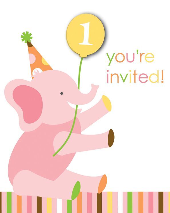 Sweet at One Birthday Girl Invitations