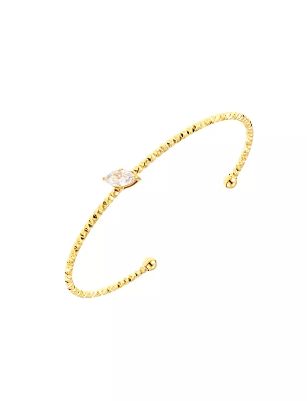 Como mini bangle crystal gold