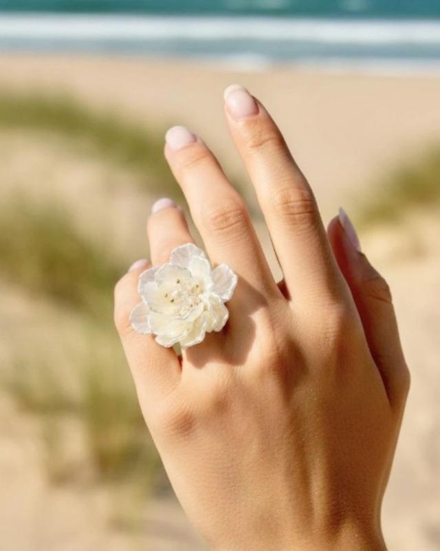 Ring Blomma Pearl