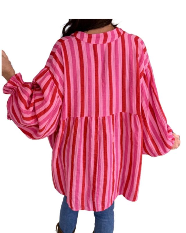 Oversize bomullsblus