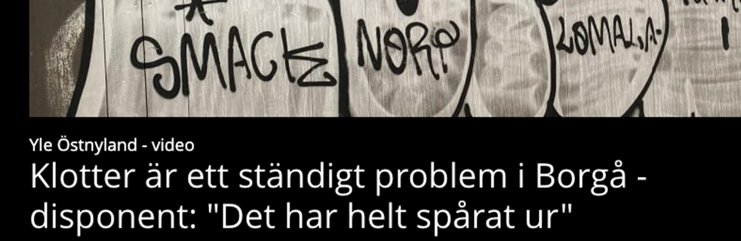Klotter väcker debatt i Borgå