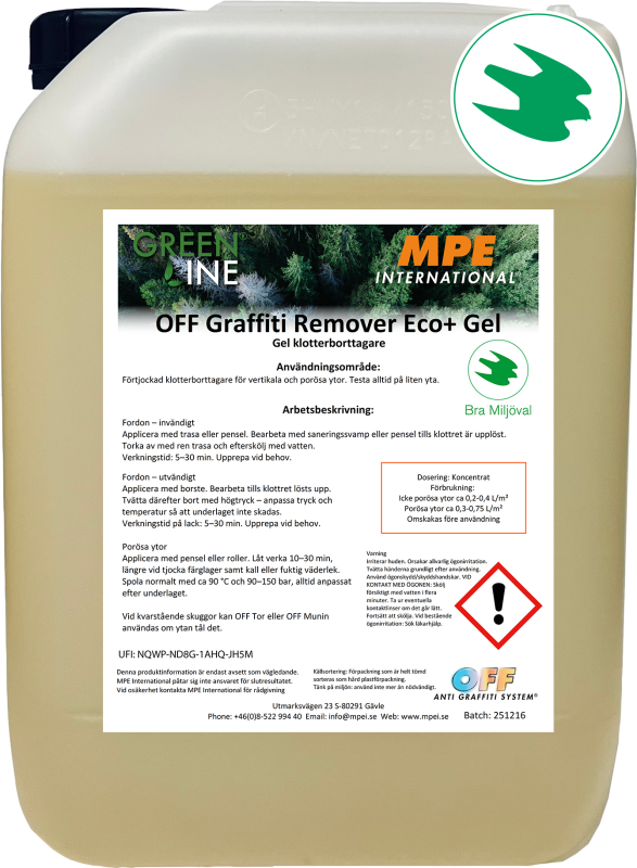 OFF Graffiti Remover Eco+ Gel