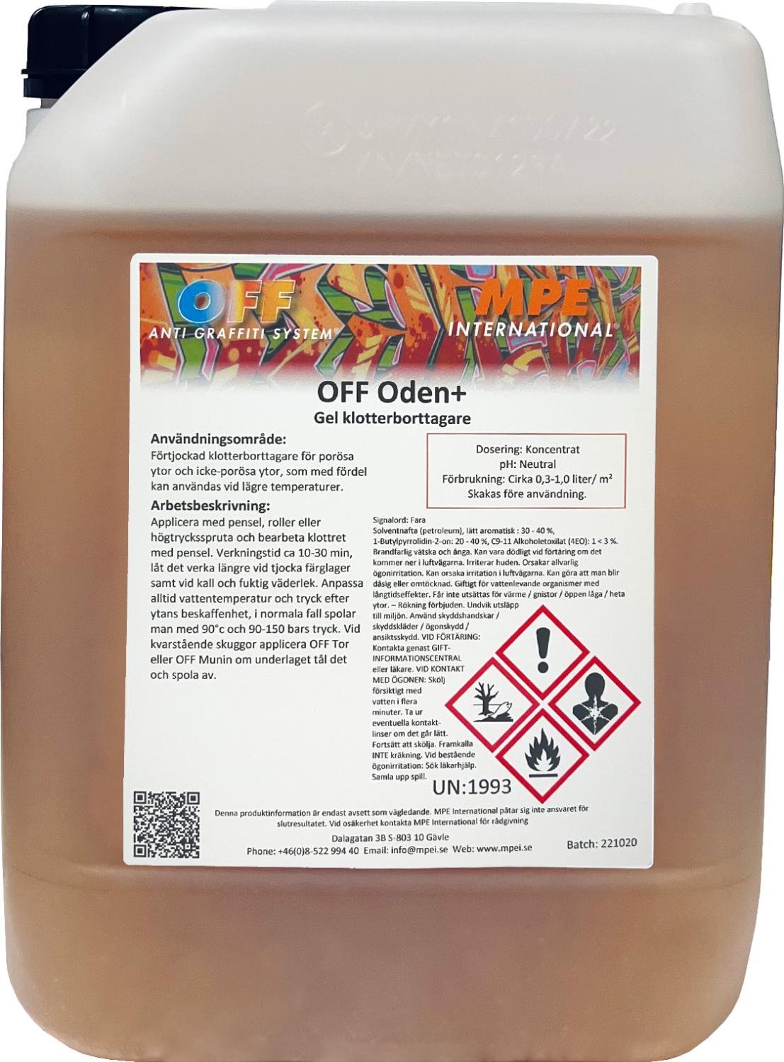 OFF Oden+, Graffiti remover