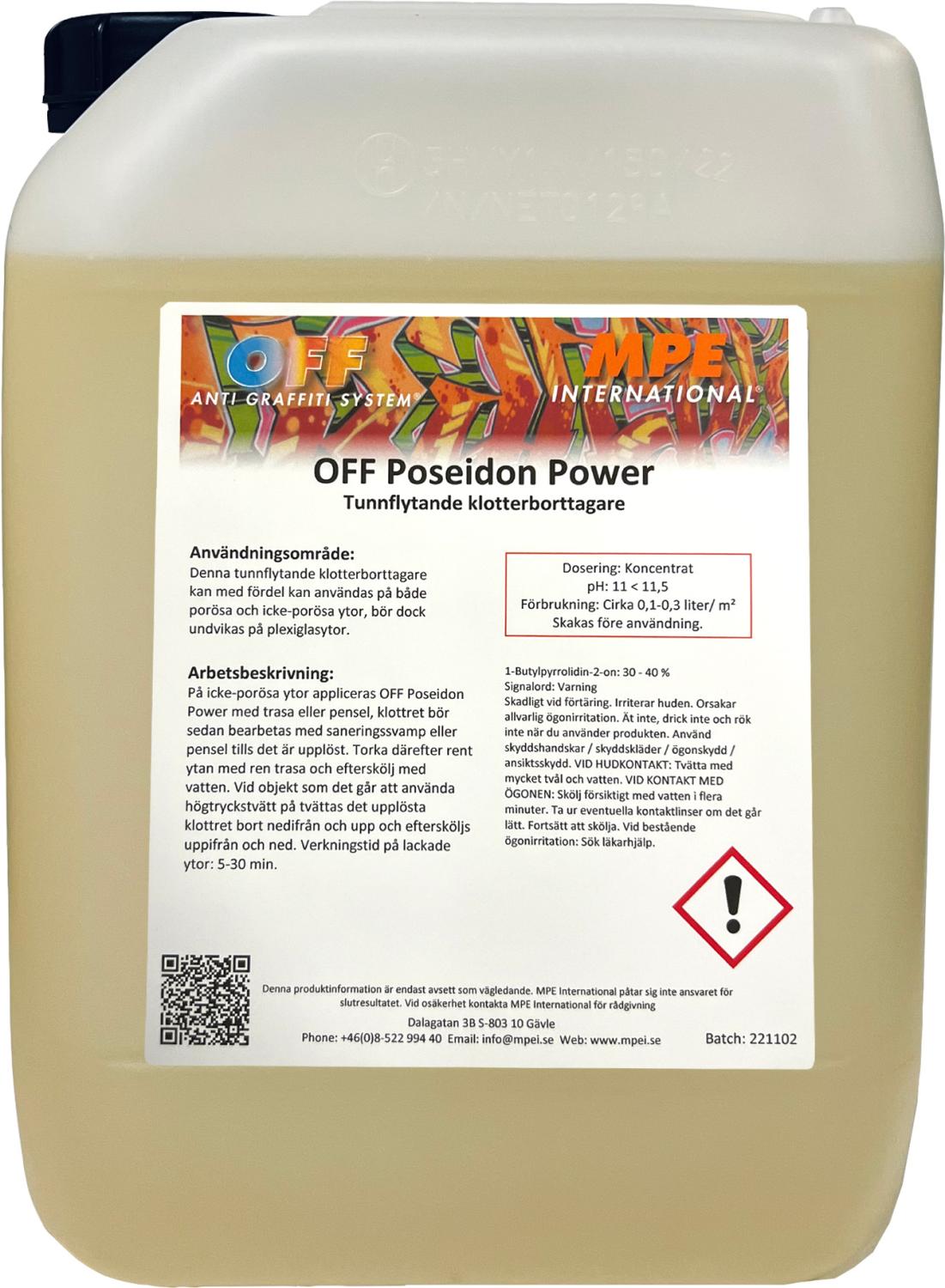 OFF Poseidon Power, Klotterborttagare