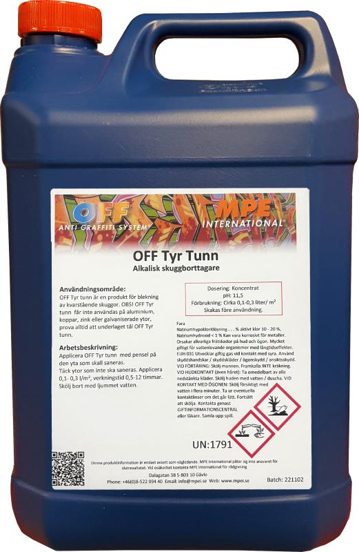 OFF Tyr tunn, Skuggborttagare