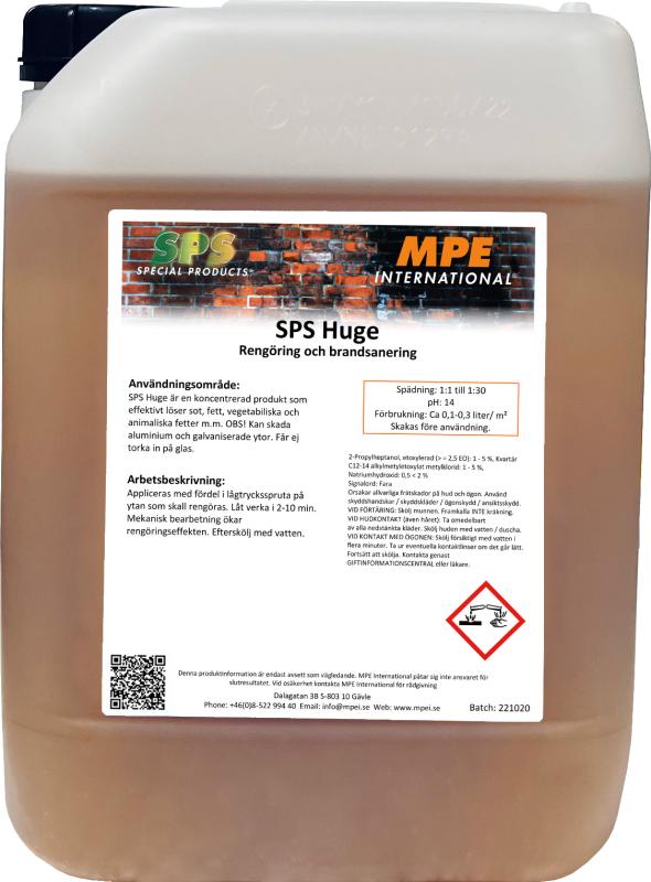 SPS Huge, Cleaning and fire restoration