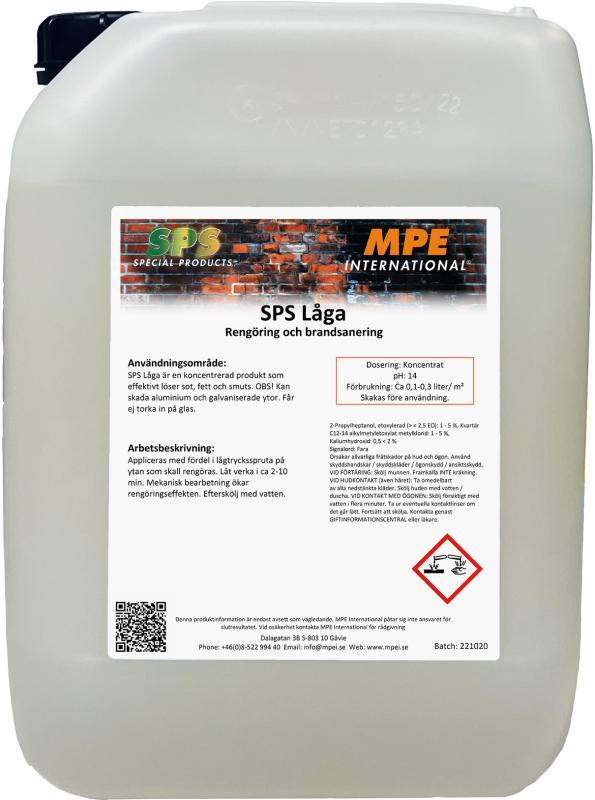 SPS Låga, Cleaning and fire restoration