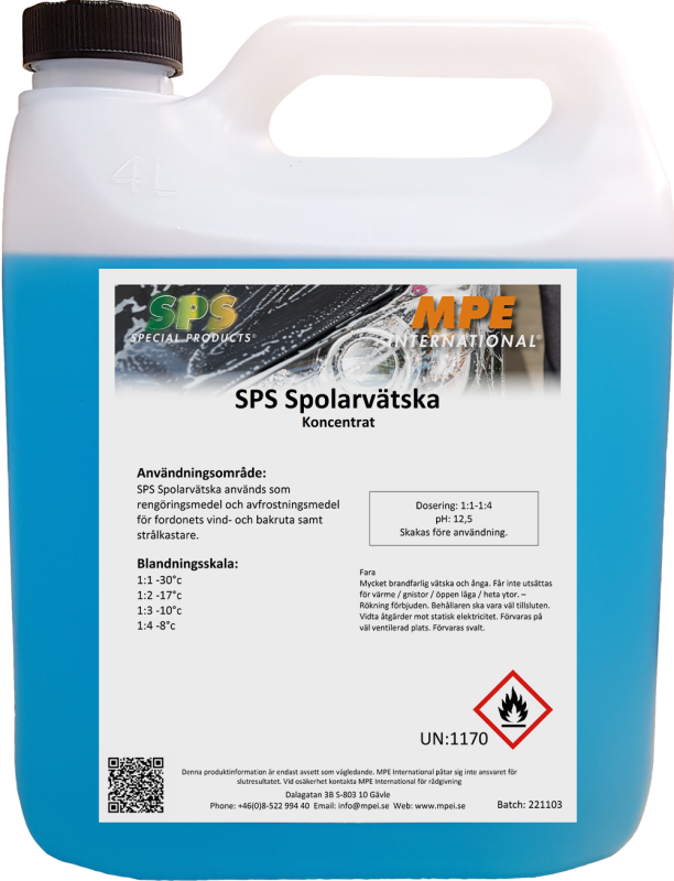 SPS Washer fluid