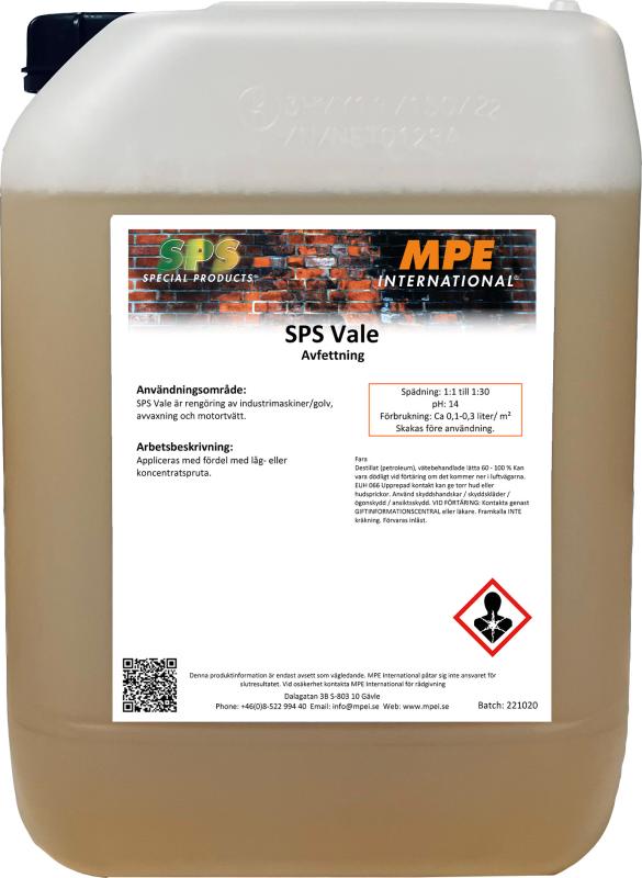 SPS Vale, Degreaser