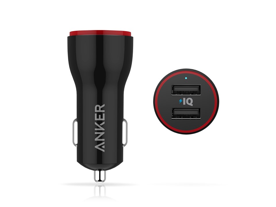 Anker PowerDrive 2 24W 2-Port Car Charger (Black)