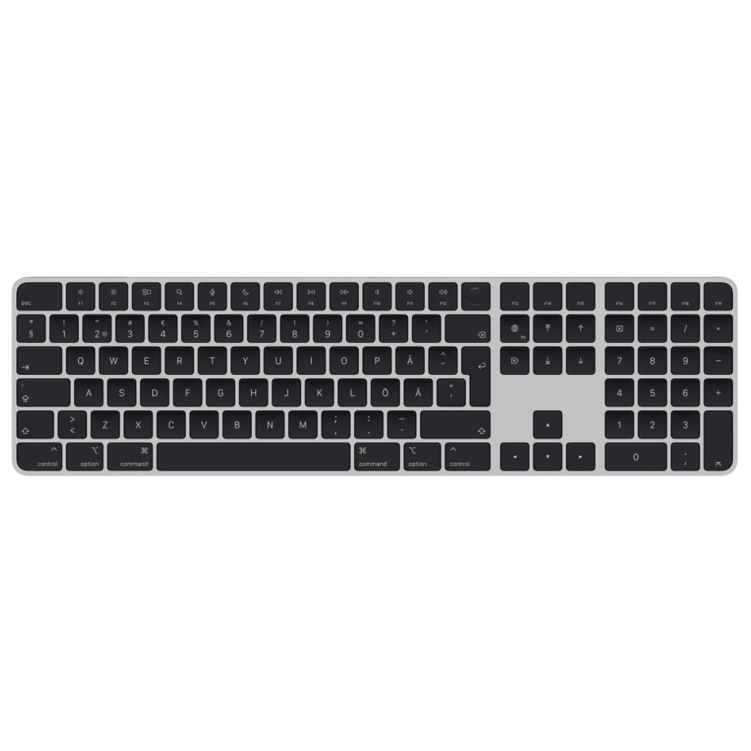 Apple Magic Keyboard med numerisk del – Svenskt – Svart