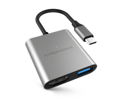 Hyper - HyperDrive 3-in-1 USB-C Hub with 4K HDMI Output