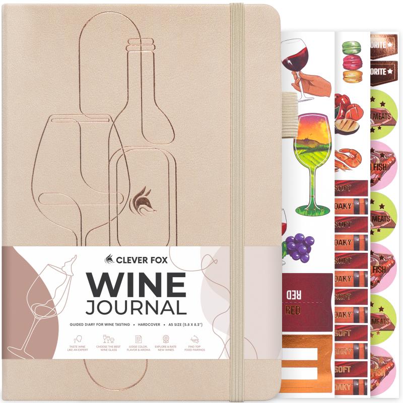 Wine Tasting Journal, A5, flera olika färger!