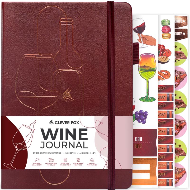 Wine Tasting Journal, A5, flera olika färger!