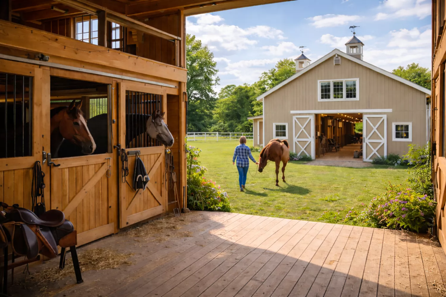 Horse Farms, Barns & Stables