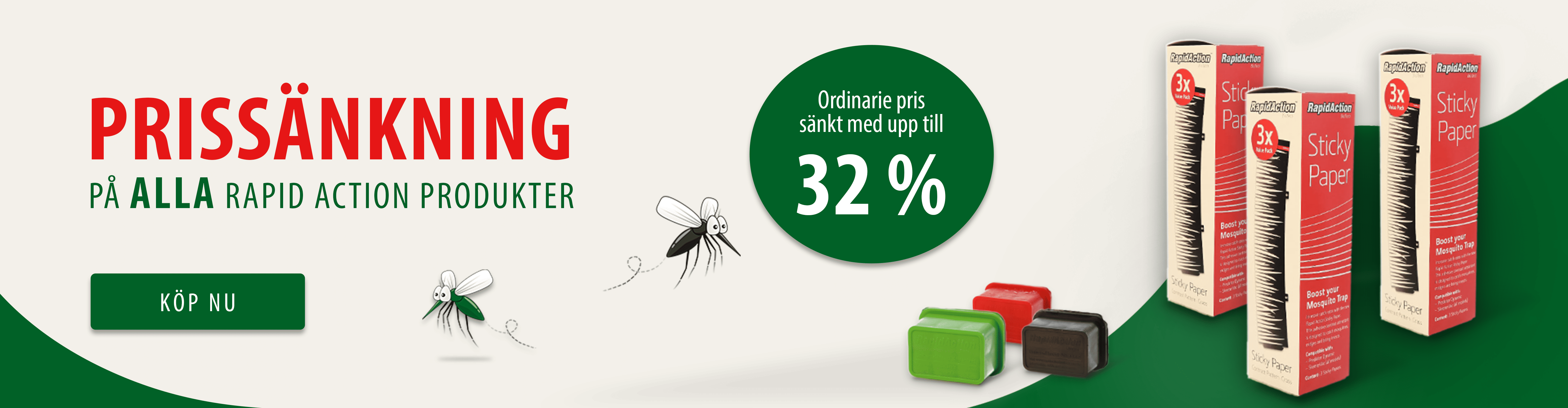 Prissänkning förbrukningsvaror myggmaskiner