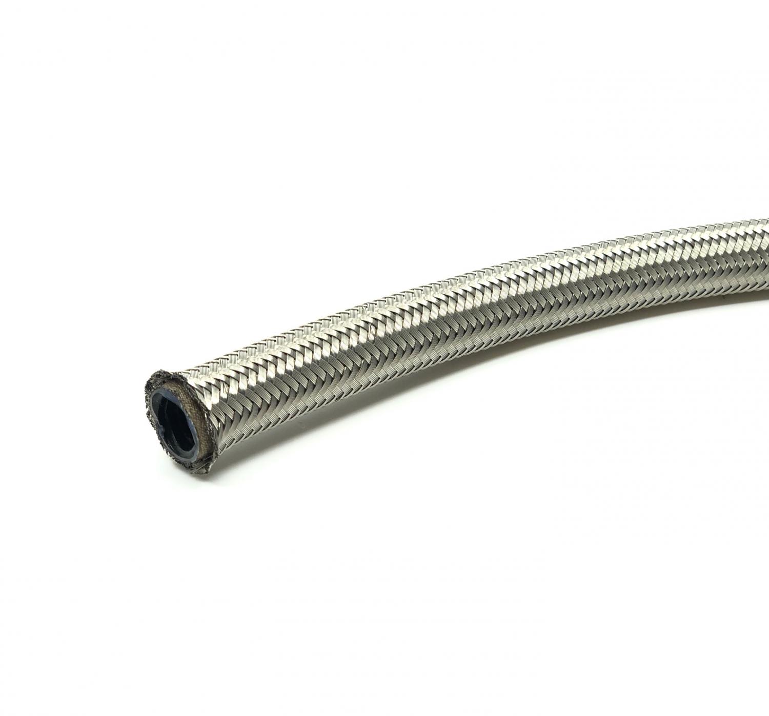 Metallomspunnen teflonslang (PTFE)