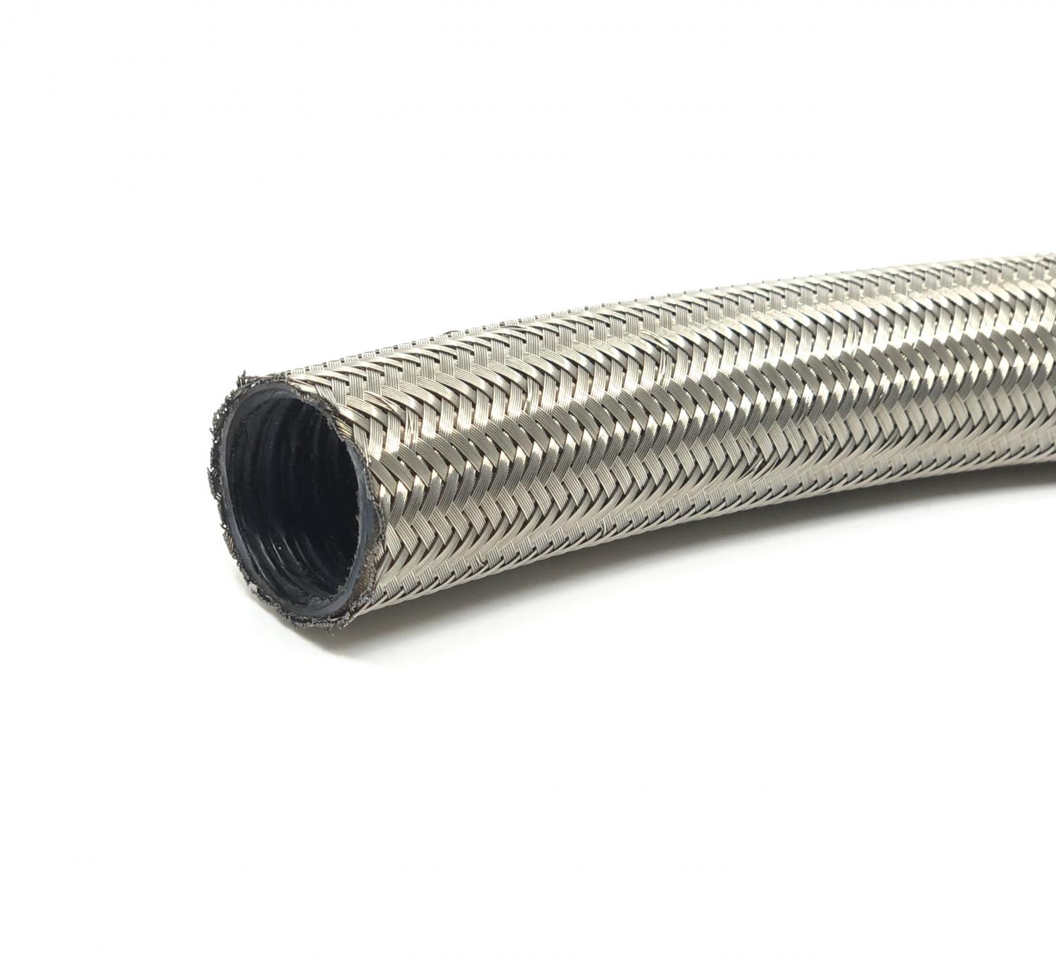 Metallomspunnen teflonslang (PTFE)