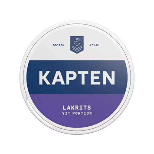 Kapten Lakrits Vit Portion