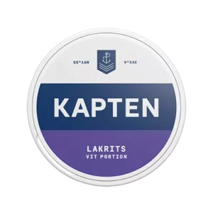 Kapten Lakrits Vit Portion