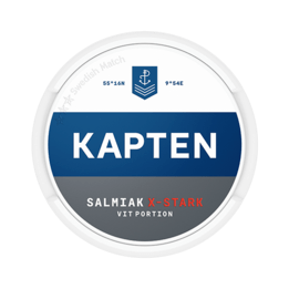 Kapten Salmiak Vit Portion X-Stark