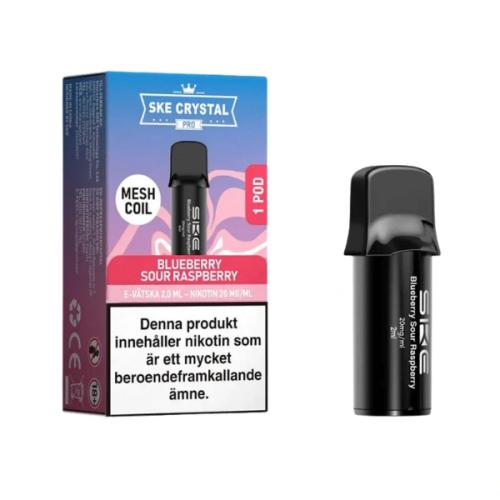 SKE Crystal Pro Pod Blueberry Sour Raspberry 20mg