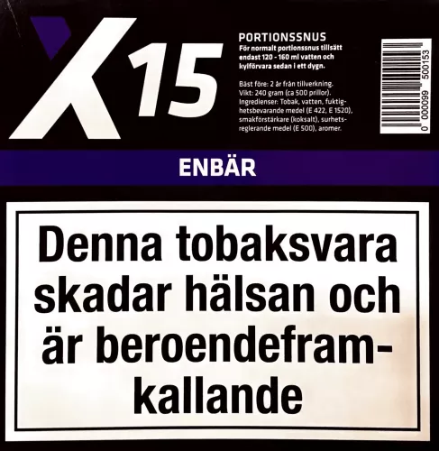 X-15 Portion Enbär 160g