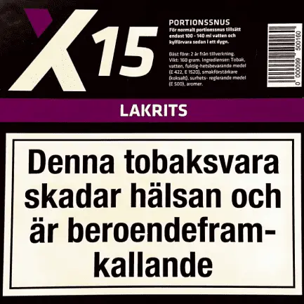 X-15 Portion Lakrits 160g