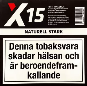 X-15 Portion Naturell stark 160g