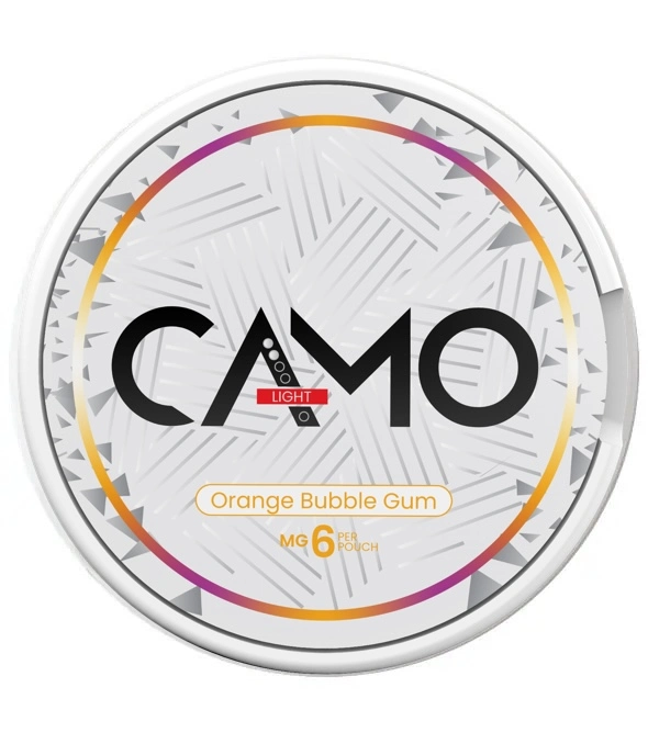 Camo CAMO Orange Bubble Gum Light Light – nikotinpåsar
