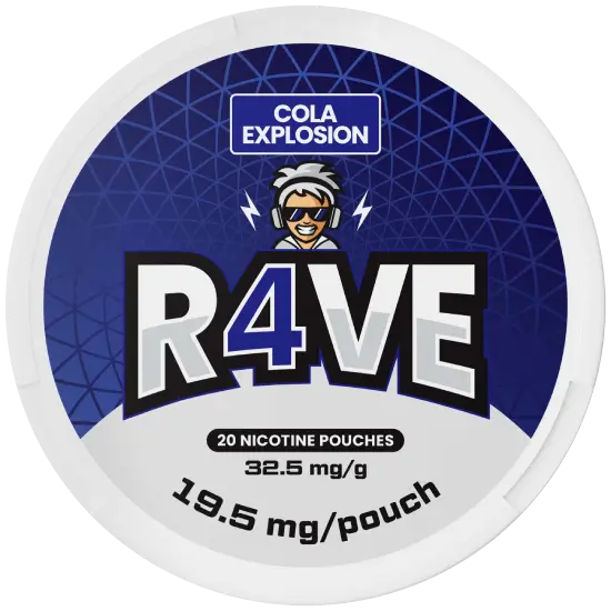 Rave Rave Cola Explosion Extra Strong Strong – nikotinpåsar