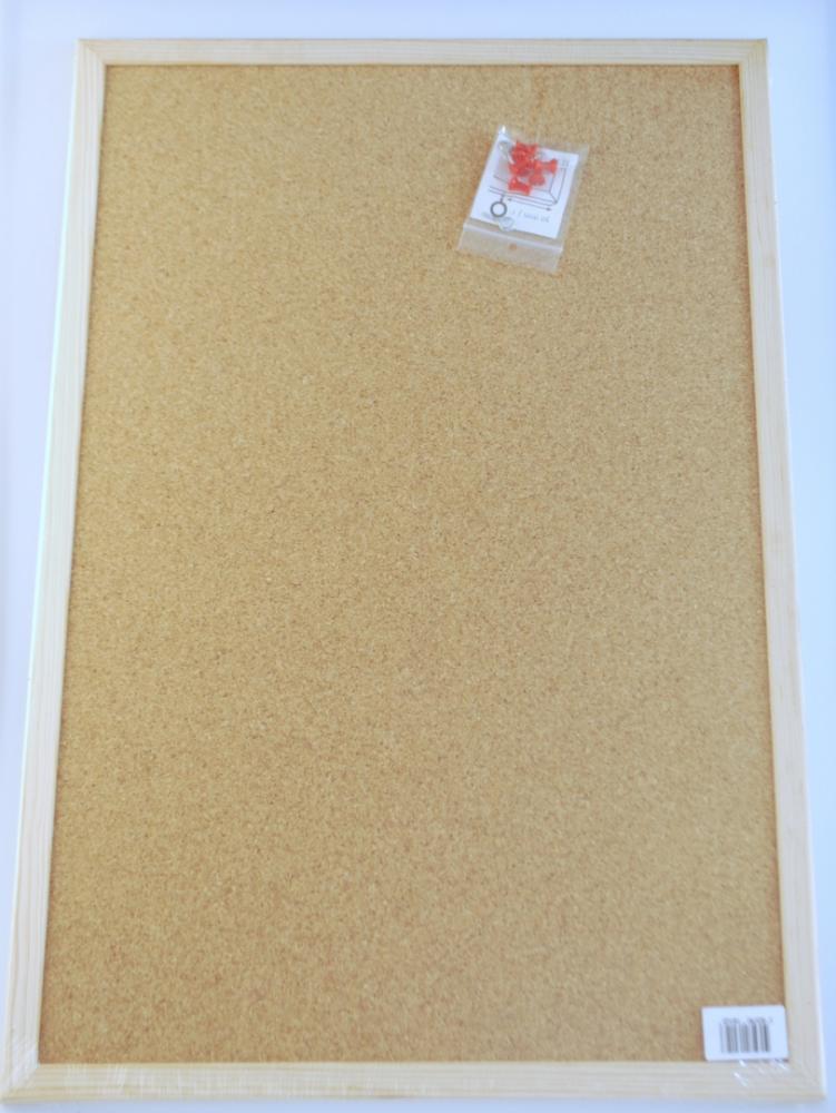 Anslagstavla i kork 90x60cm