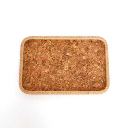 Korkbricka rundad kant stor