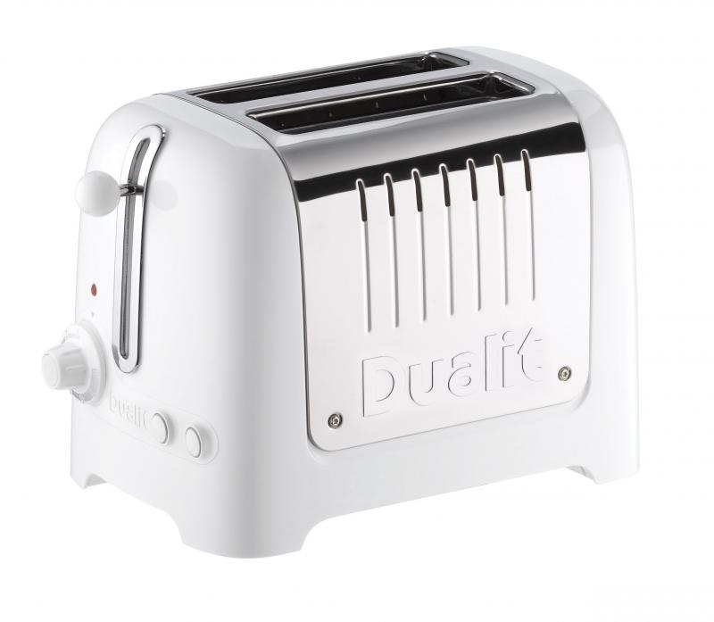 Dualit Brödrost Lite för 2 skivor, Rostfri / Vit