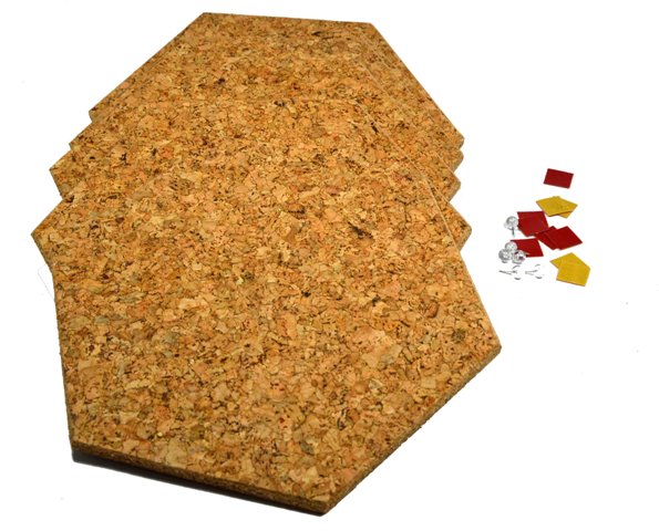 Väggkork hexagon country